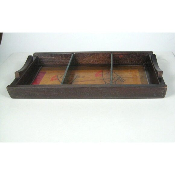 Kakadu Trivet 3 Section Tray Hand Painted Kitchen Decor Home Israel Vintage - Picture 10 of 16